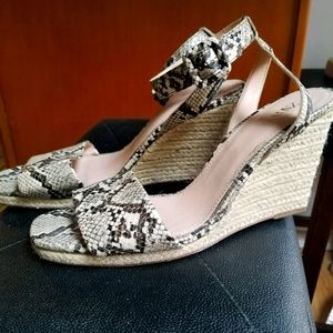 Zara Snakeskin Espradrille wedges